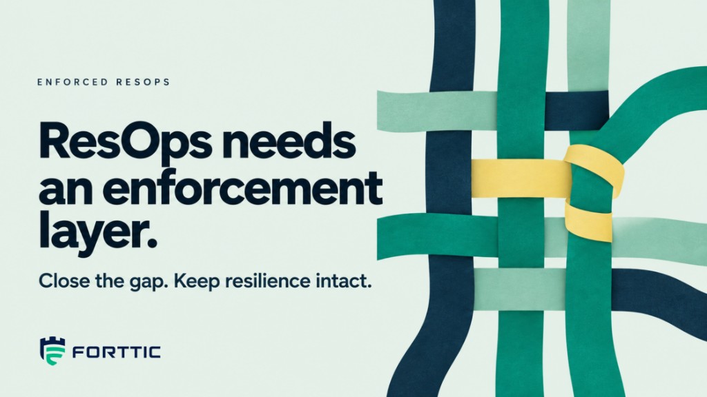 Interwoven ribbons with a loose strand — ResOps needs an enforcement layer to close the gap and keep resilience intact.